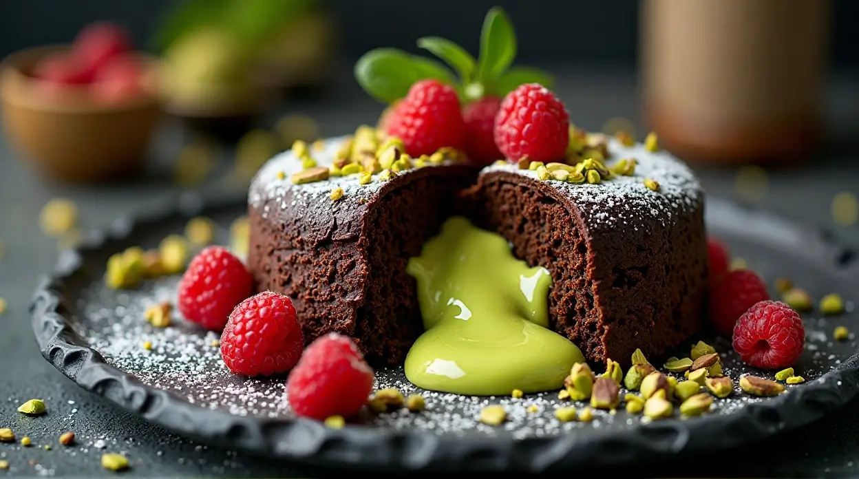 Pistachio Chocolate Lava Cake